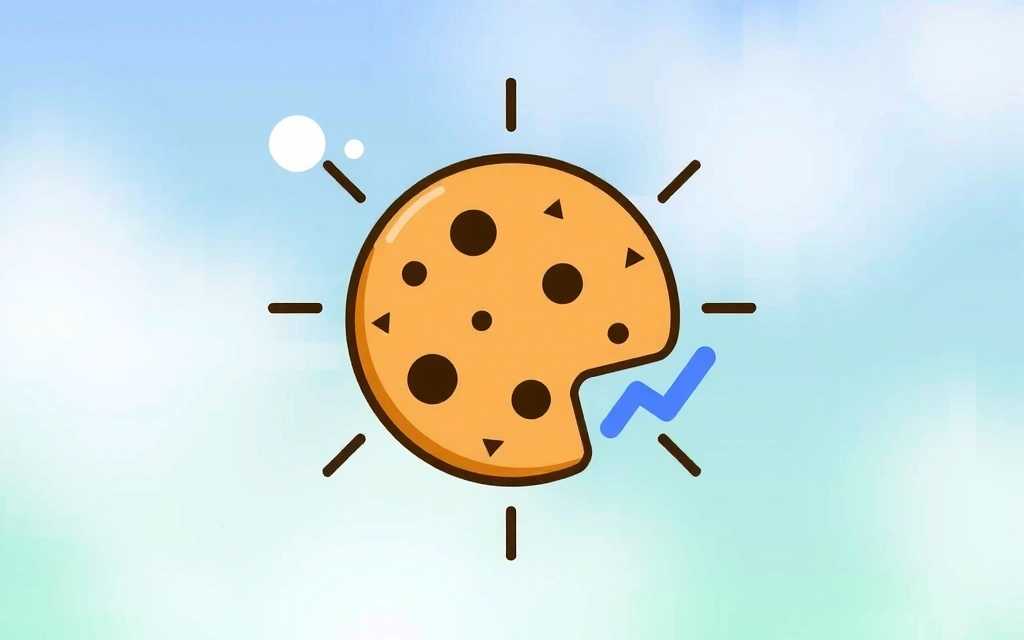 Browser cookie icon with data flow